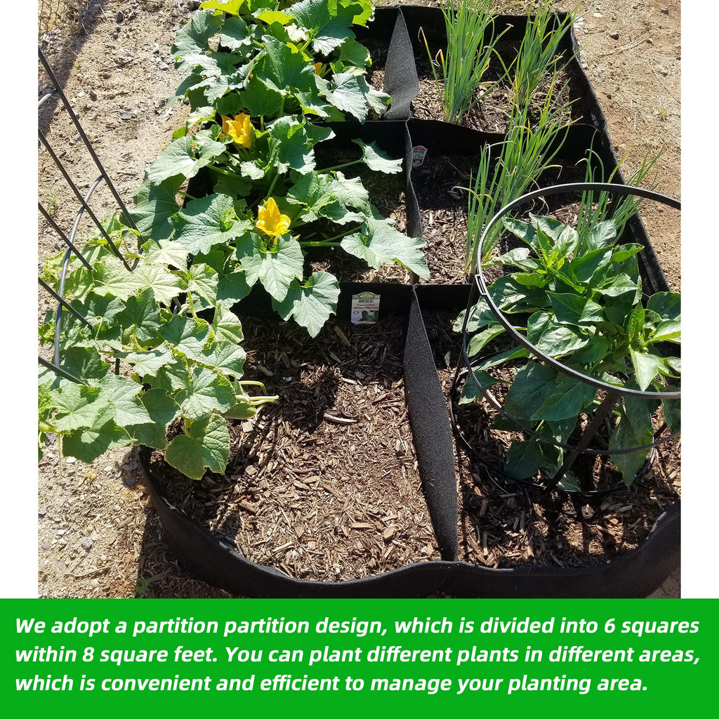 CJGQ Fabric Raised Garden Bed 6x3x1ft Garden Grow Bed Bags for Growing Herbs, Flowers and Vegetables 128 Gallon