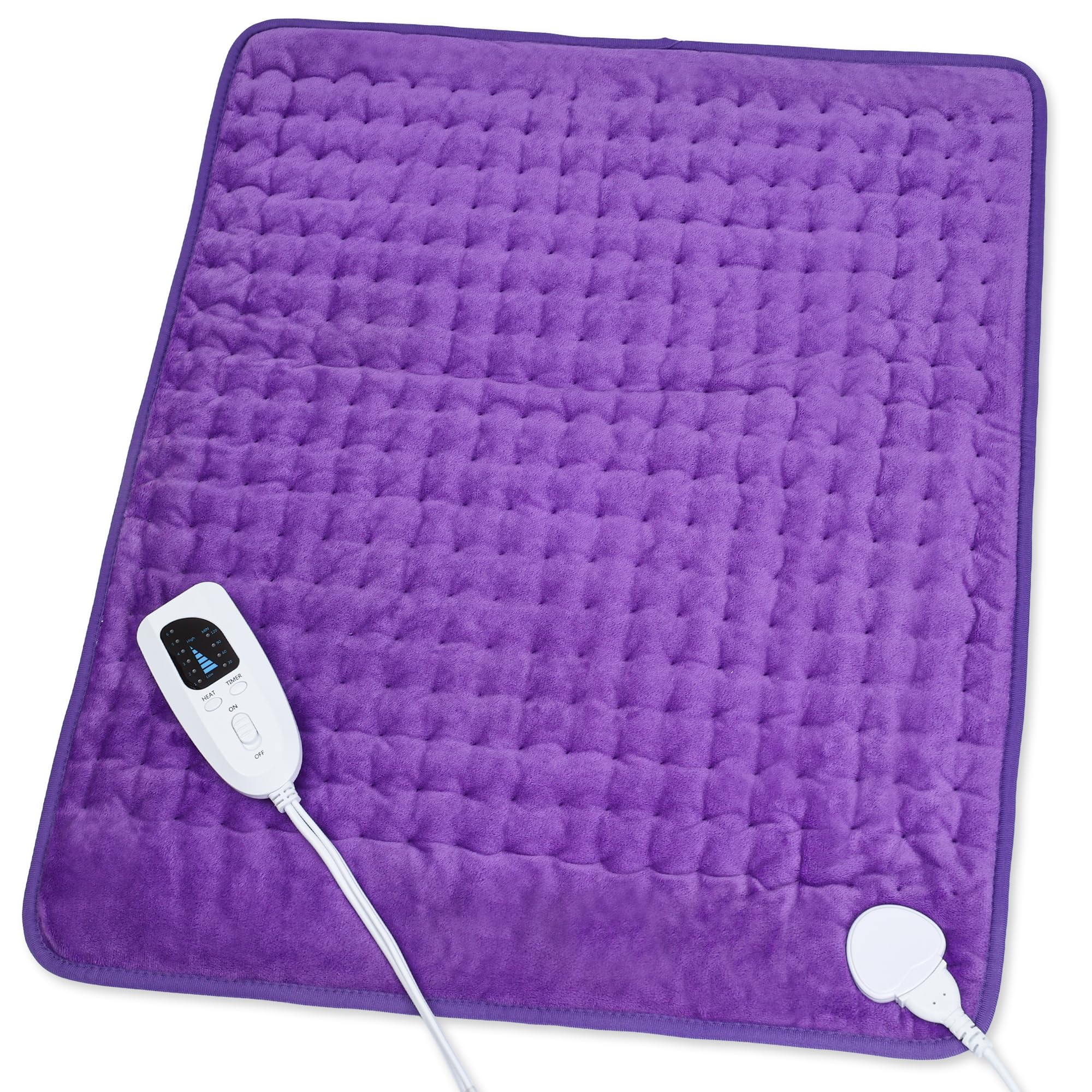 Heating Pad,Heated Blanket,Heating Pad for Back Neck,Silvergray,24x12In | Electric Heating Pad,Dry/Moist Heat Heating Pads,Heating Pads for Shoulder,Abdomen,Knee,Heat Pad for Women Men,Birthday Gift