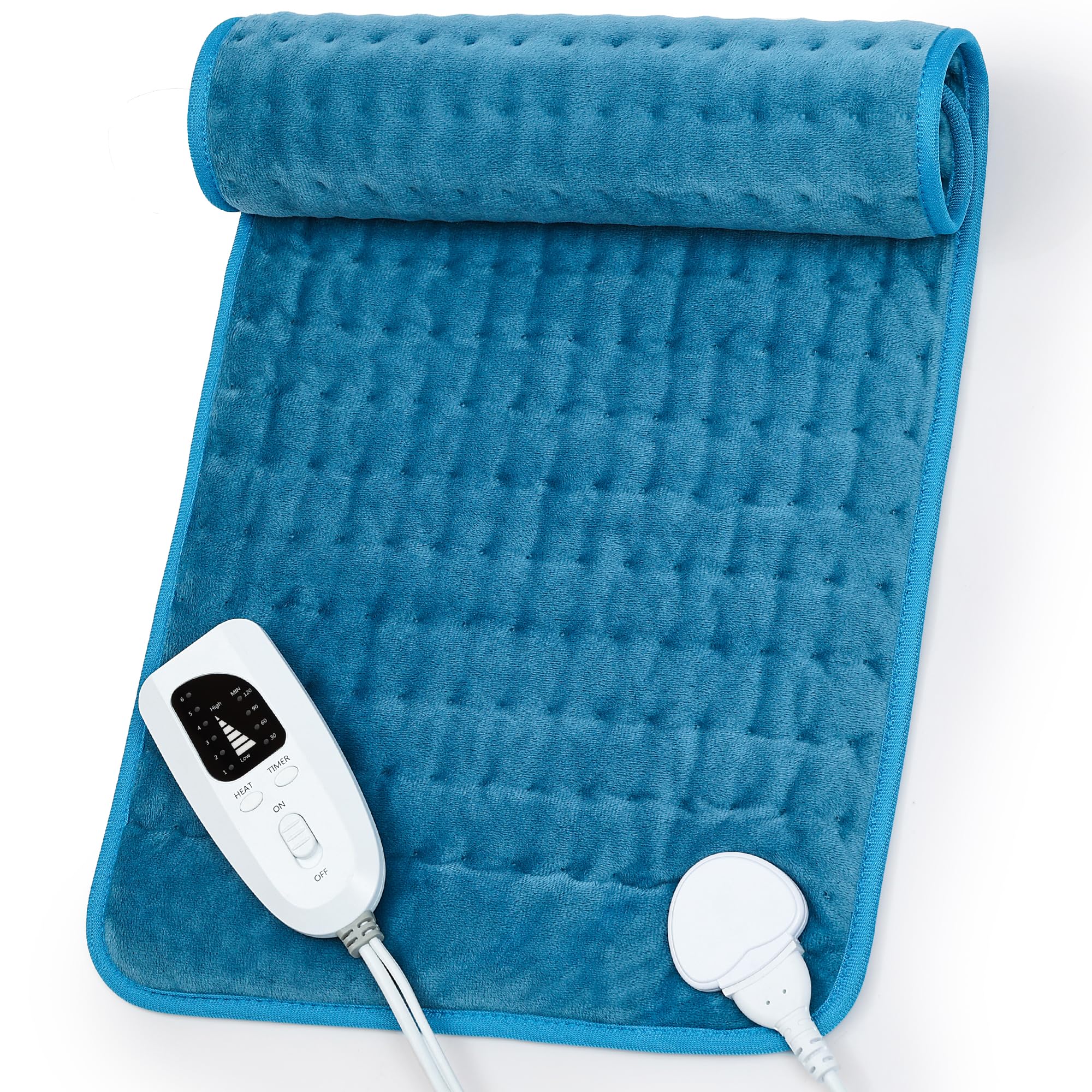 Heating Pad,Heated Blanket,Heating Pad for Back Neck,Silvergray,24x12In | Electric Heating Pad,Dry/Moist Heat Heating Pads,Heating Pads for Shoulder,Abdomen,Knee,Heat Pad for Women Men,Birthday Gift