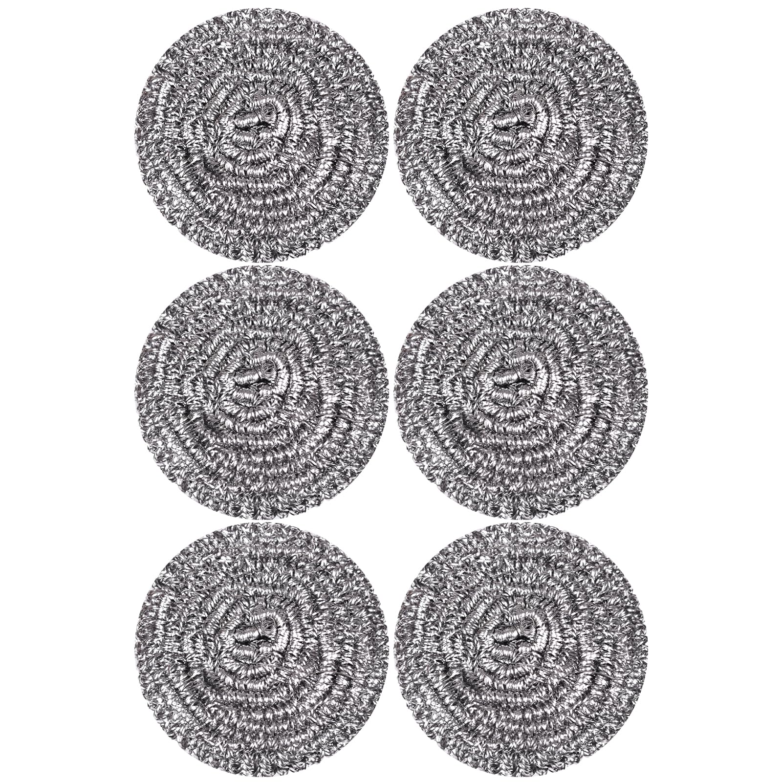 12Pcs Steel Wool Scrubber Pads for Cleaning Dishes, Pans, Pots, Ovens, Grills, Sinks - Stainless Steel Scrubbers for Kitchen, 12 Pack