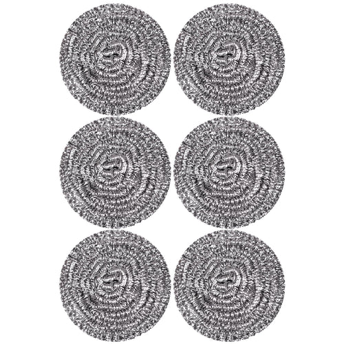 12Pcs Steel Wool Scrubber Pads for Cleaning Dishes, Pans, Pots, Ovens, Grills, Sinks - Stainless Steel Scrubbers for Kitchen, 12 Pack