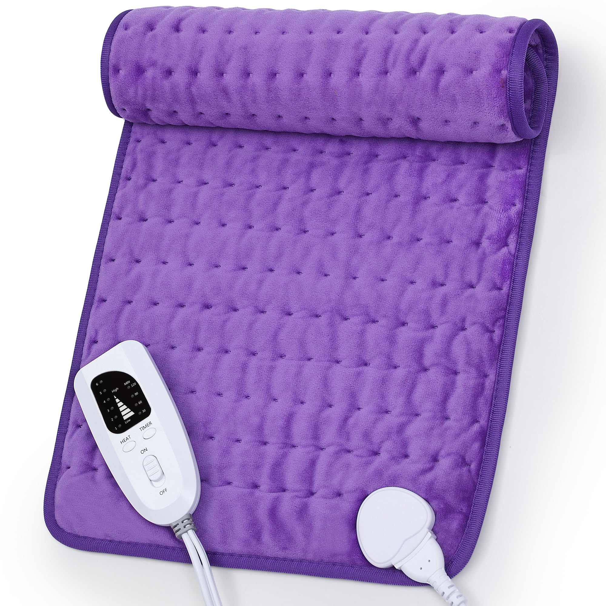 Heating Pad,Heated Blanket,Heating Pad for Back Neck,Silvergray,24x12In | Electric Heating Pad,Dry/Moist Heat Heating Pads,Heating Pads for Shoulder,Abdomen,Knee,Heat Pad for Women Men,Birthday Gift