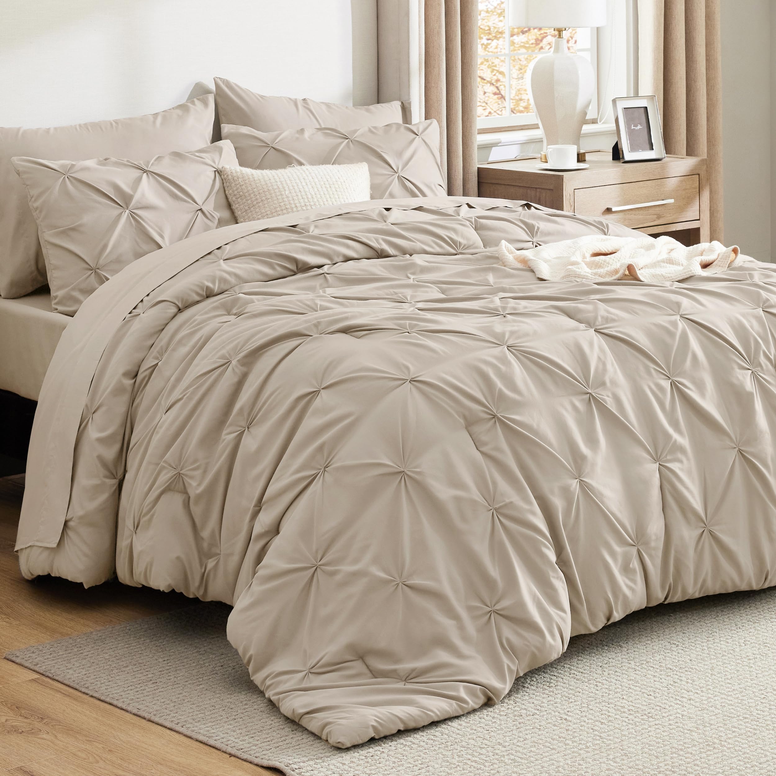 Bedsure Twin XL Comforter Set Pink - Dorm Room Essentials for Girls, Extra Long Twin XL Bedding Set with Sheets, All Season Down Alternative Comforter with Sheets, Pillowcase & Sham
