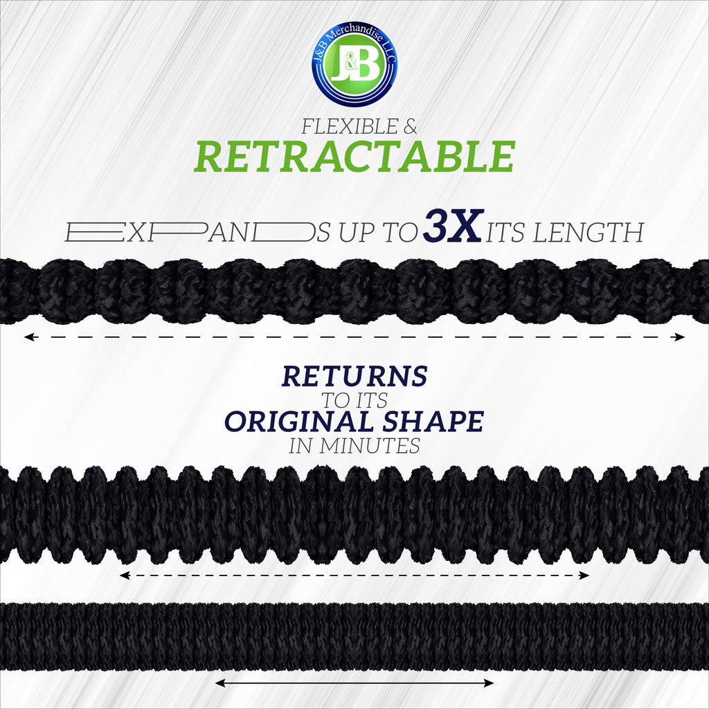 J&B XpandaHose 75ft Expandable Garden Hose, Lightweight, Brass Connectors | Ultra Strong 3750D fabric, 4-layer latex core, expands 3X, kink & leak-resistant, 10-pattern nozzle, storage bag