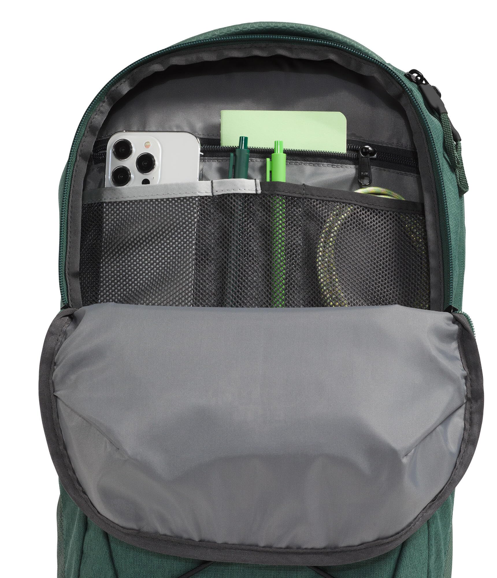 The North Face Jester Everyday Laptop Backpack - Commuter Daypack, Water Repellent, Laptop Sleeve, TNF Black-NPF, One Size | 28L recycled polyester with DWR finish, padded 16 in sleeve, chiropractor-endorsed FlexVent suspension, bottle pockets