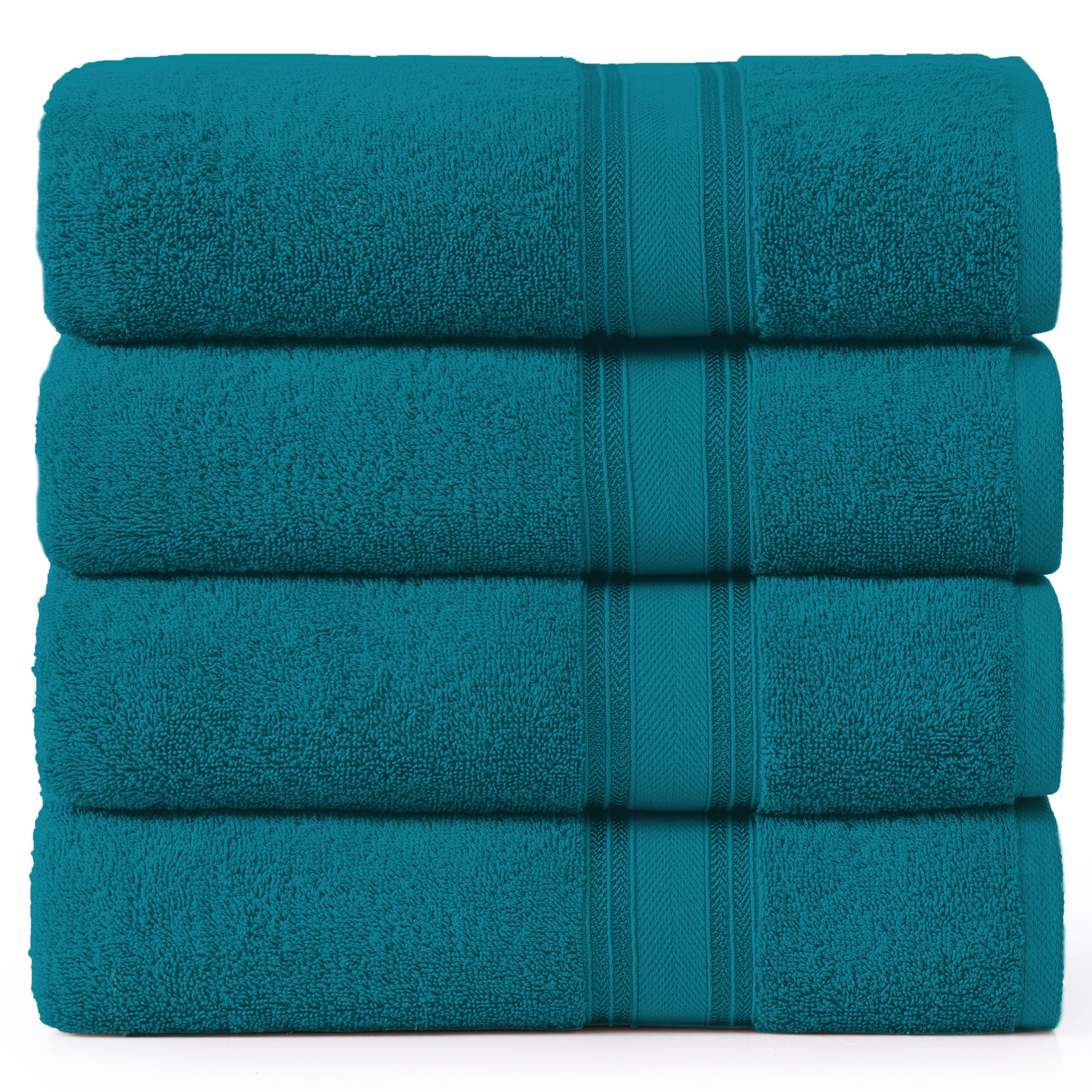 LANE LINEN Bathroom Towels Set of 18 – Zero Twist, 100% Mercerized Cotton Towel, 6 Bath, 6 Handtowel & 6 Washcloths, Luxury Hotel Design, Perfect for Salon & Guests, Machine Washable – Cerulean Blue