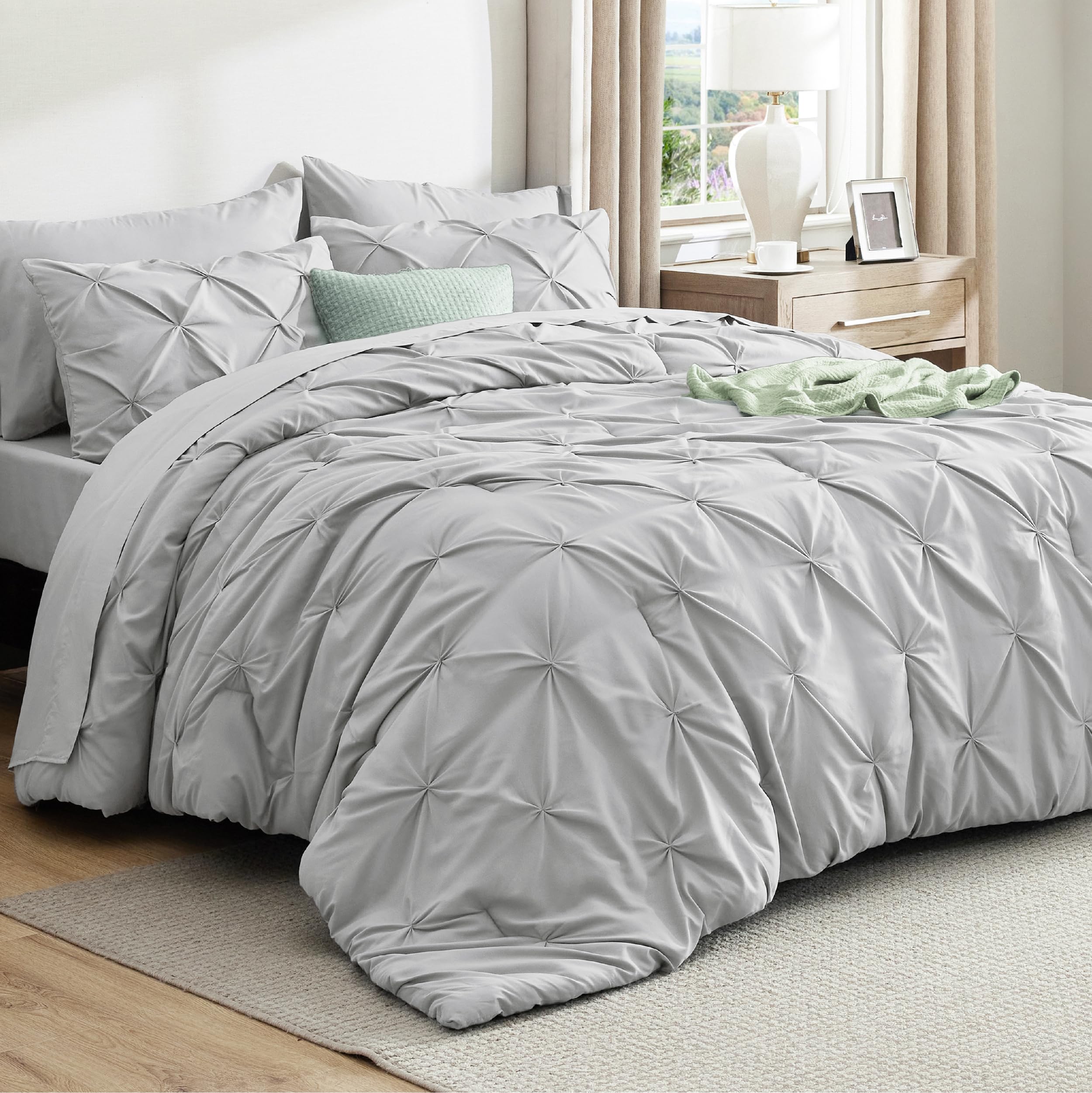 Bedsure Twin XL Comforter Set Pink - Dorm Room Essentials for Girls, Extra Long Twin XL Bedding Set with Sheets, All Season Down Alternative Comforter with Sheets, Pillowcase & Sham