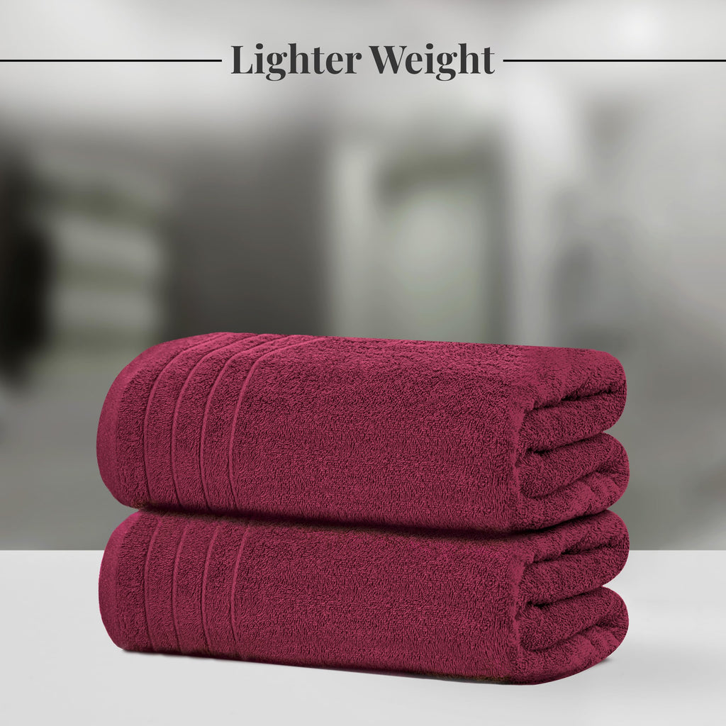 Tens Towels Pack of 4 Extra Large Bath Towels 30 x 60 Inches, 100% Cotton, Larger & Lighter Weight, Quicker to Dry, Super Soft and Absorbent, Perfect for Bathroom, Black