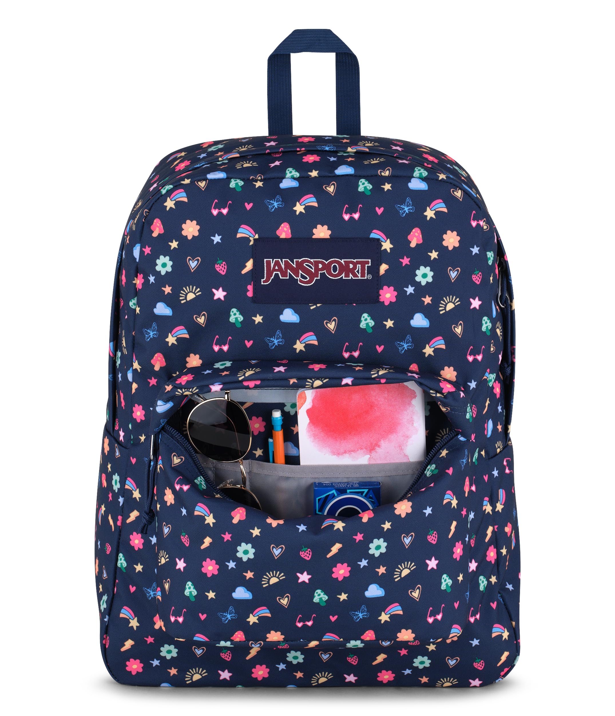 JanSport SuperBreak One Backpacks - Durable, Lightweight Bookbag with 1 Main Compartment, Front Utility Pocket with Built-in Organizer - Premium Backpack, Black
