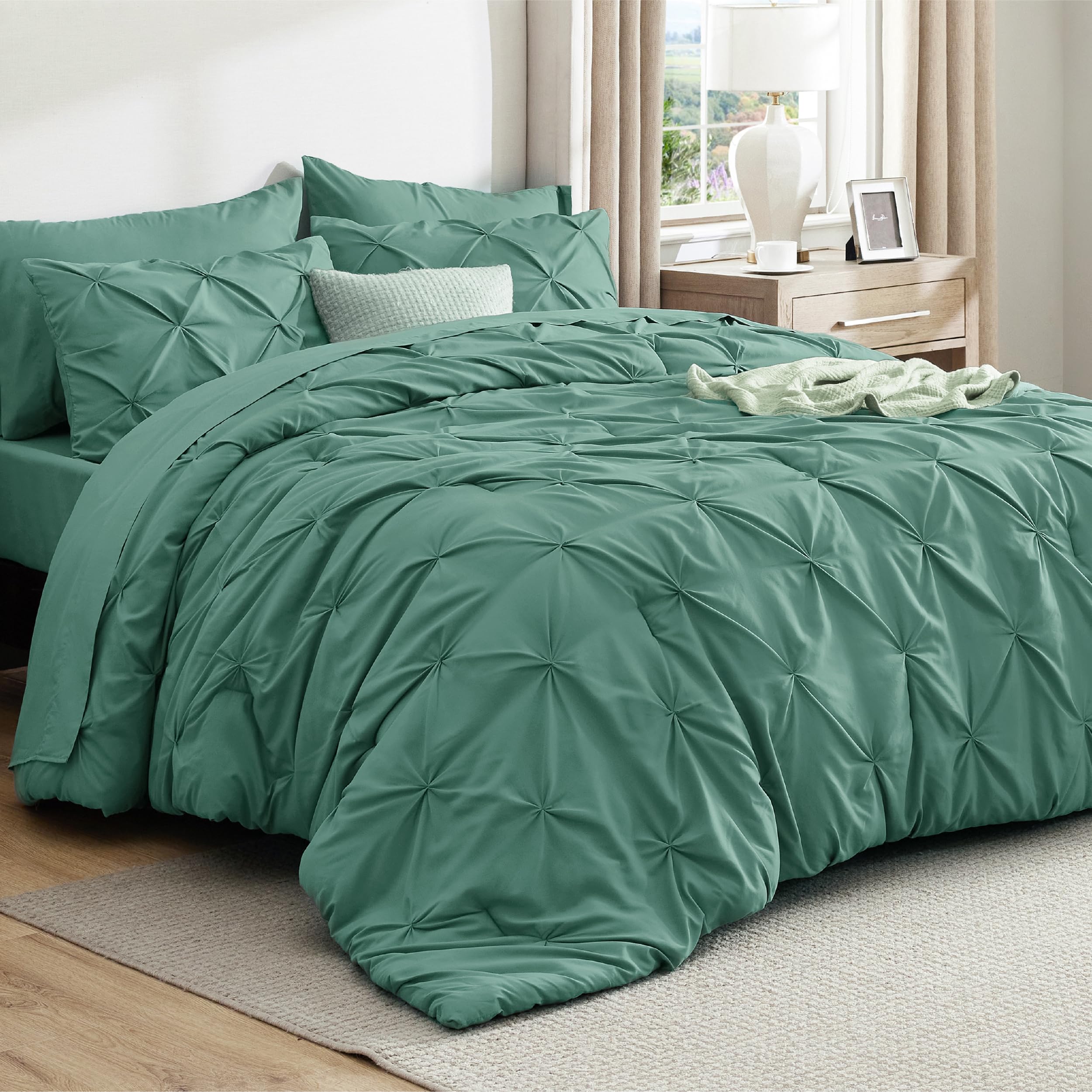 Bedsure Twin XL Comforter Set Pink - Dorm Room Essentials for Girls, Extra Long Twin XL Bedding Set with Sheets, All Season Down Alternative Comforter with Sheets, Pillowcase & Sham