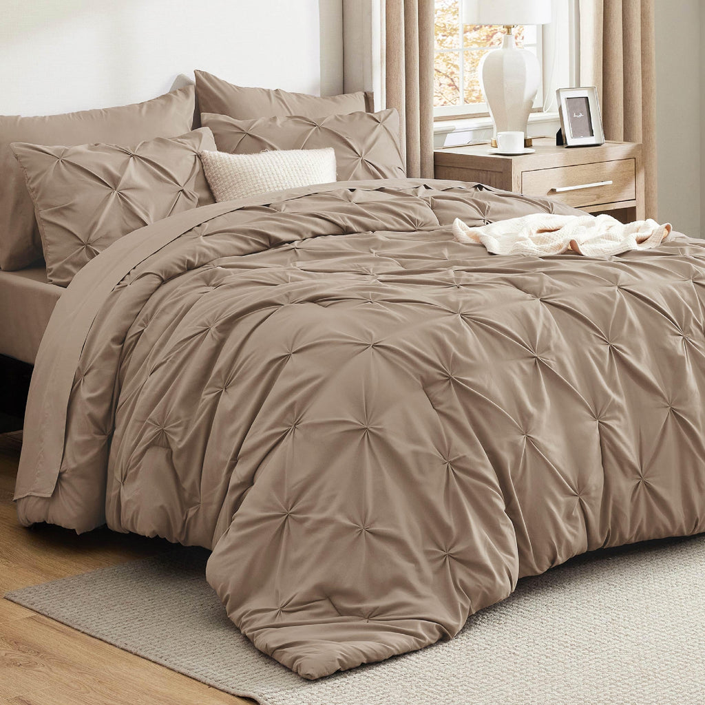 Bedsure Twin XL Comforter Set Pink - Dorm Room Essentials for Girls, Extra Long Twin XL Bedding Set with Sheets, All Season Down Alternative Comforter with Sheets, Pillowcase & Sham