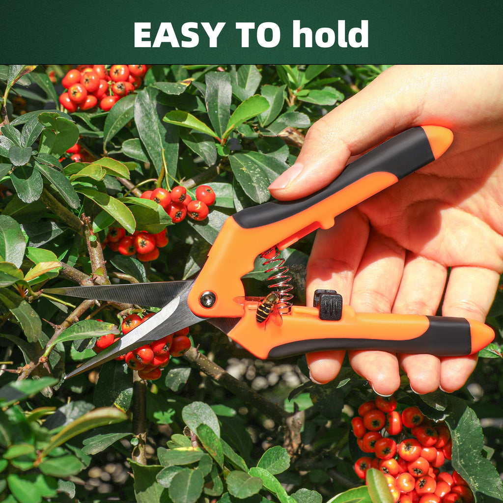 EWPJDK 3 Pack Garden Pruning Shears, Stainless Steel Shears, Gardening Shears, Scissors, Garden Clippers, Pruning Snips, Pruning Shears for Gardening Tools