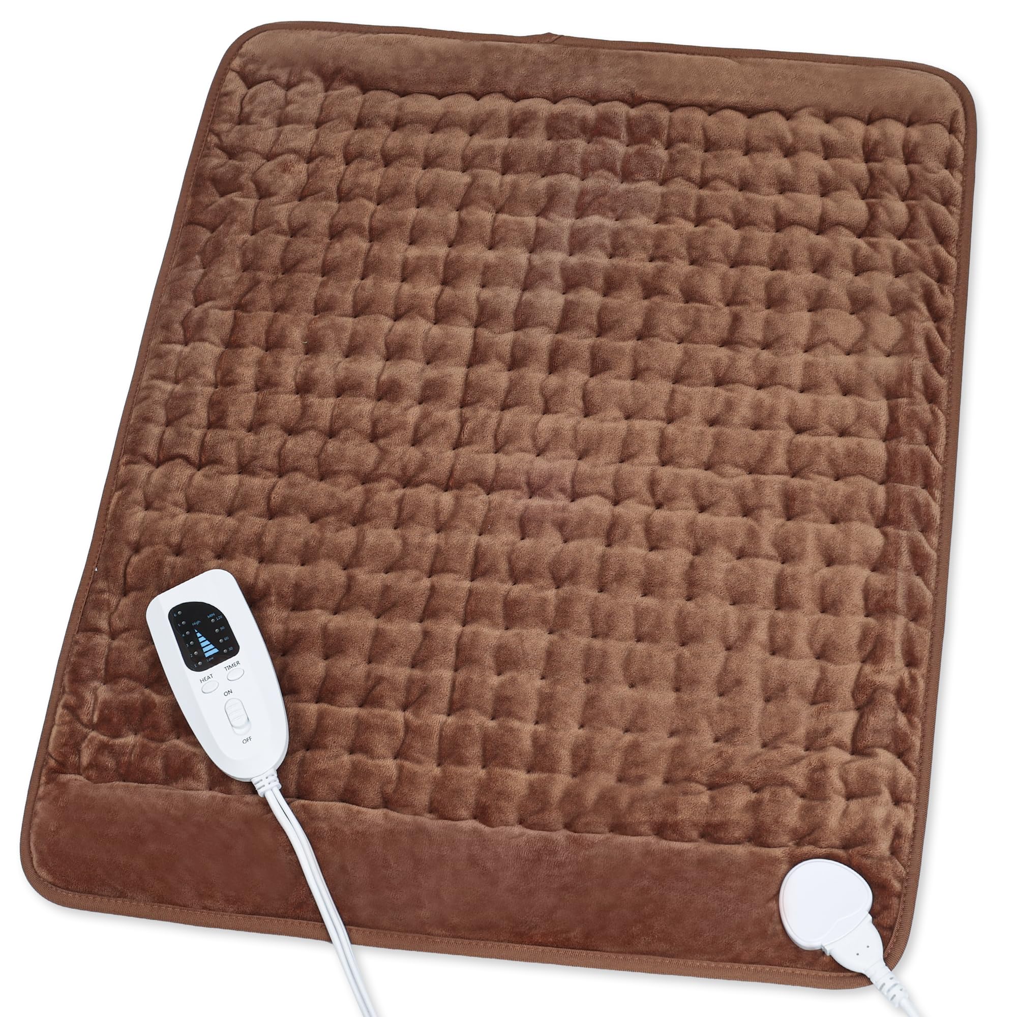 Heating Pad,Heated Blanket,Heating Pad for Back Neck,Silvergray,24x12In | Electric Heating Pad,Dry/Moist Heat Heating Pads,Heating Pads for Shoulder,Abdomen,Knee,Heat Pad for Women Men,Birthday Gift