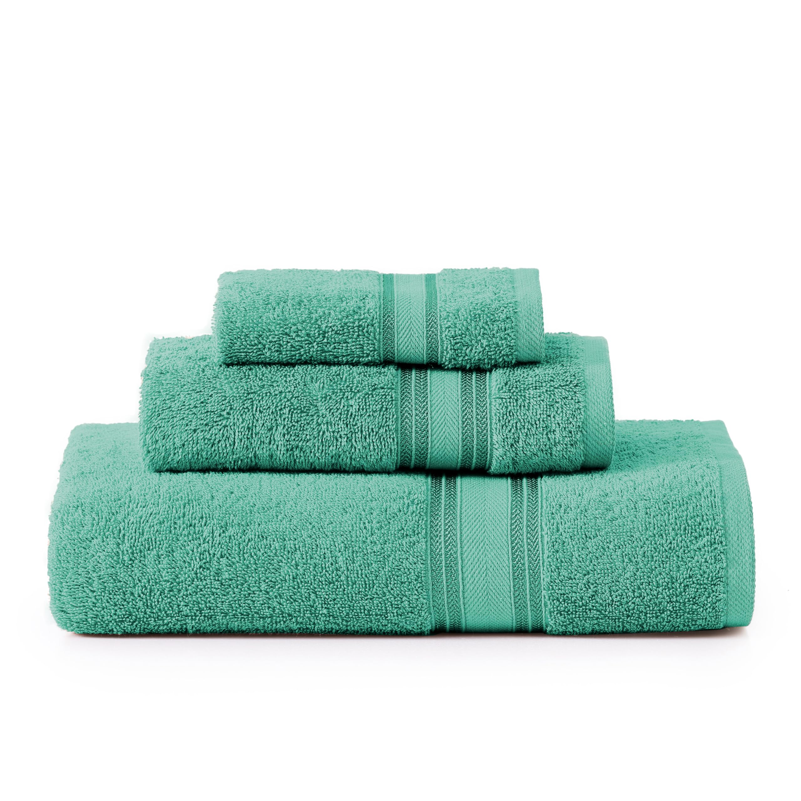 LANE LINEN Bathroom Towels Set of 18 – Zero Twist, 100% Mercerized Cotton Towel, 6 Bath, 6 Handtowel & 6 Washcloths, Luxury Hotel Design, Perfect for Salon & Guests, Machine Washable – Cerulean Blue