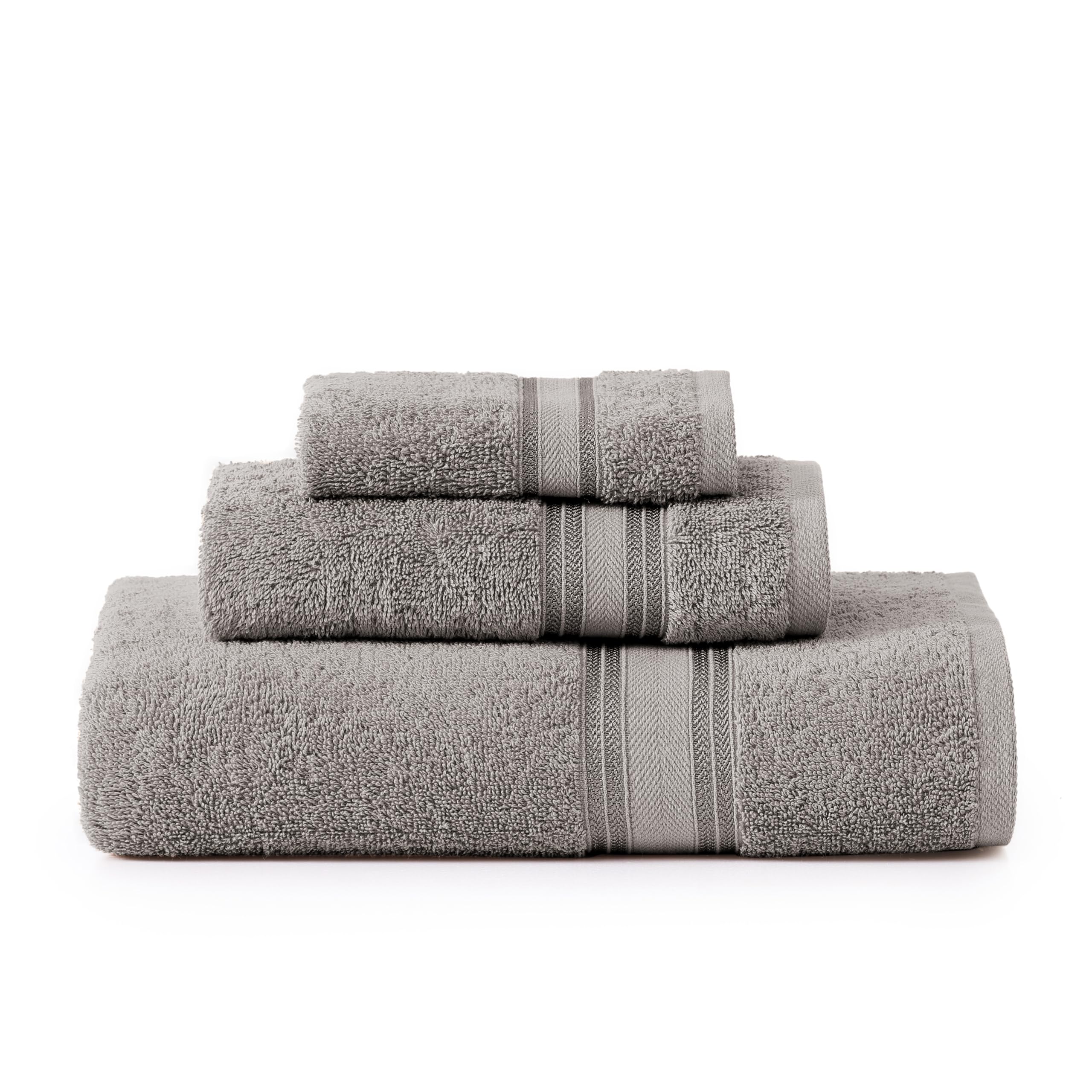 LANE LINEN Bathroom Towels Set of 18 – Zero Twist, 100% Mercerized Cotton Towel, 6 Bath, 6 Handtowel & 6 Washcloths, Luxury Hotel Design, Perfect for Salon & Guests, Machine Washable – Cerulean Blue