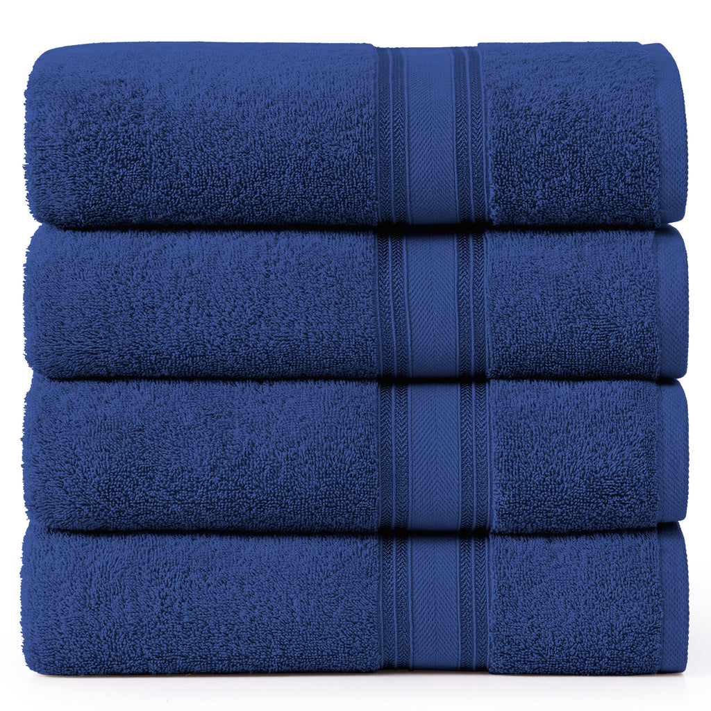 LANE LINEN Bathroom Towels Set of 18 – Zero Twist, 100% Mercerized Cotton Towel, 6 Bath, 6 Handtowel & 6 Washcloths, Luxury Hotel Design, Perfect for Salon & Guests, Machine Washable – Cerulean Blue