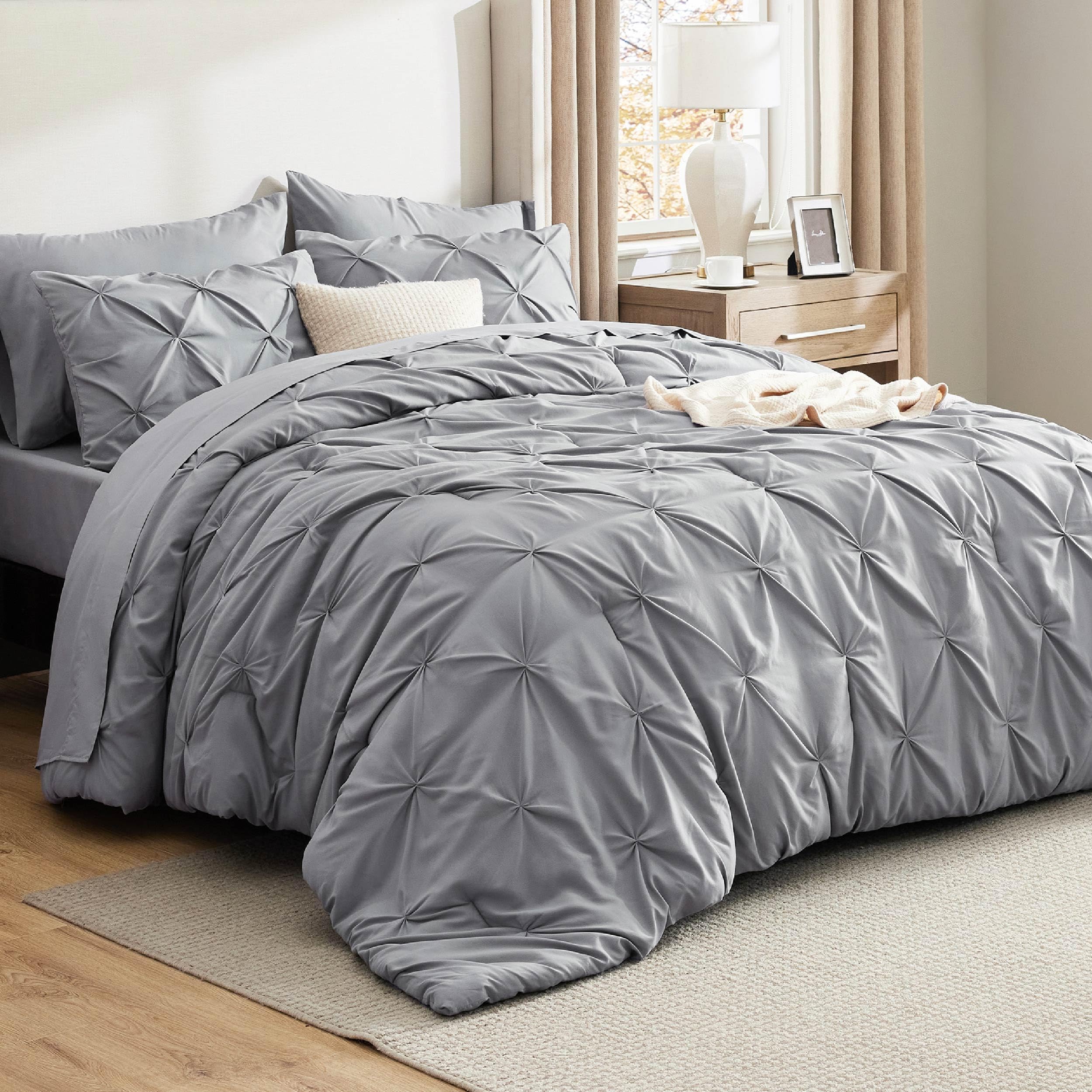 Bedsure Twin XL Comforter Set Pink - Dorm Room Essentials for Girls, Extra Long Twin XL Bedding Set with Sheets, All Season Down Alternative Comforter with Sheets, Pillowcase & Sham