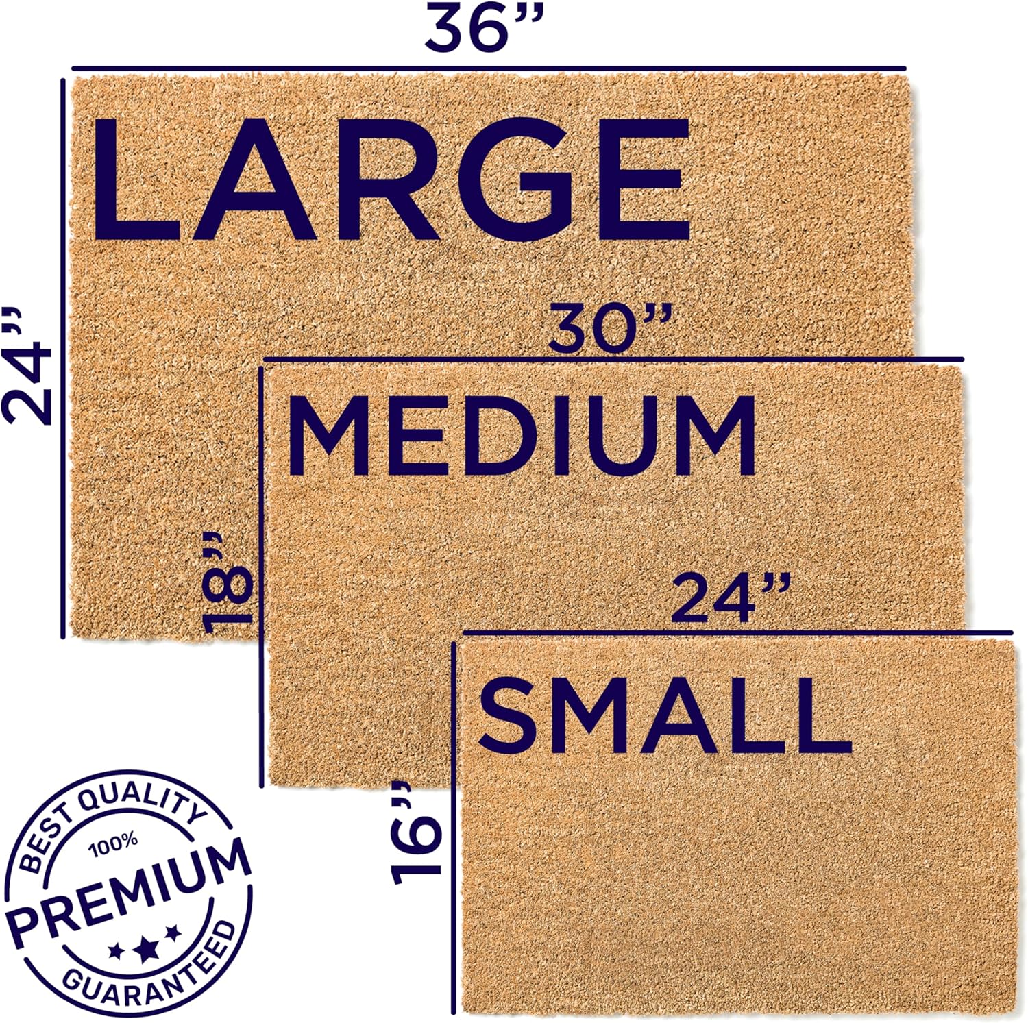 Personalized Doormat with Family Name & 6 Designs, 18" x 30" - Durable Coir Fiber with Anti-Slip Backing, Outdoor-Indoor Use