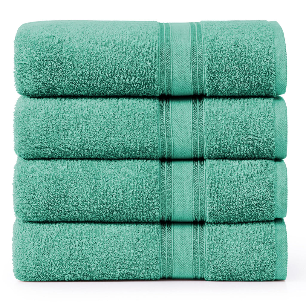 LANE LINEN Bathroom Towels Set of 18 – Zero Twist, 100% Mercerized Cotton Towel, 6 Bath, 6 Handtowel & 6 Washcloths, Luxury Hotel Design, Perfect for Salon & Guests, Machine Washable – Cerulean Blue