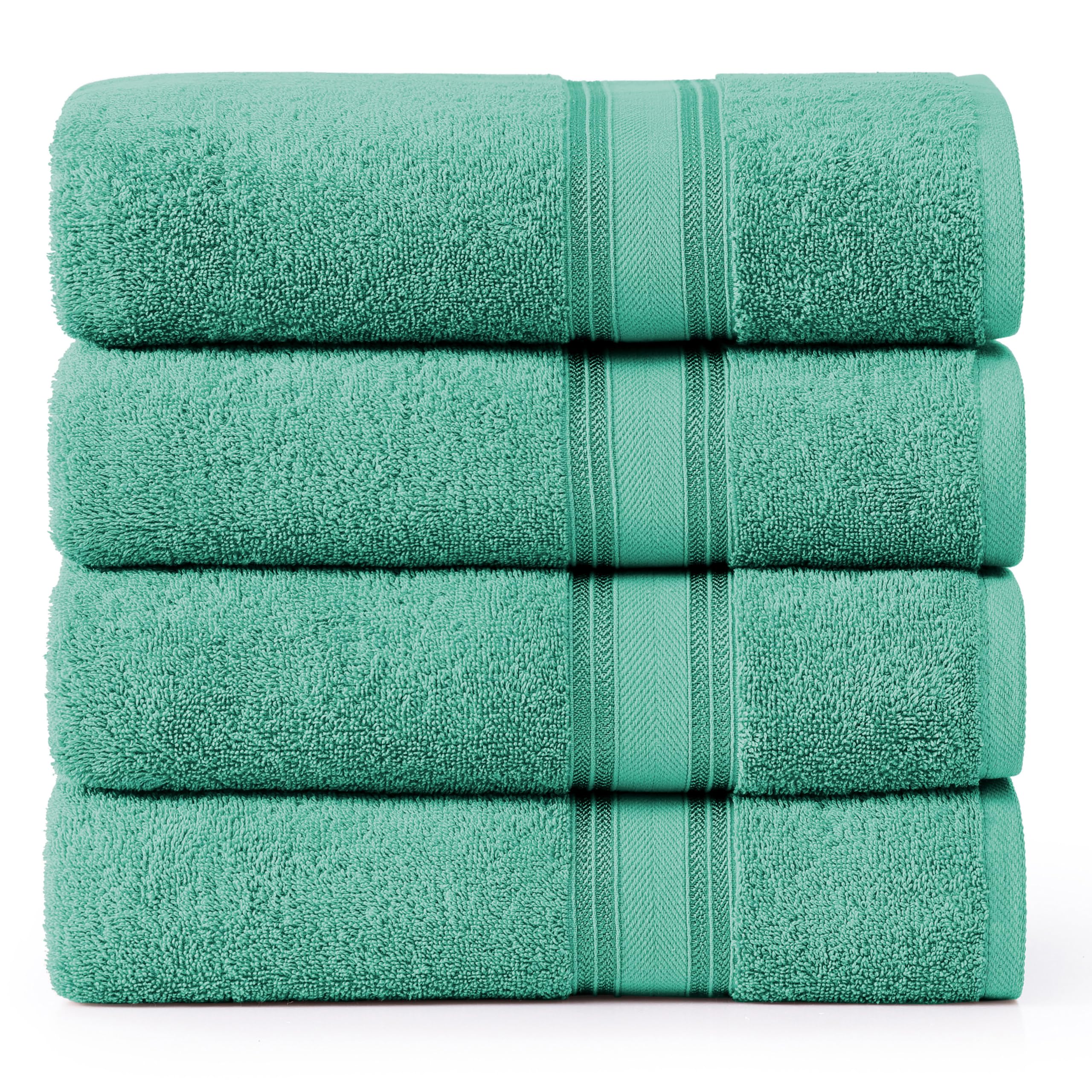 LANE LINEN Bathroom Towels Set of 18 – Zero Twist, 100% Mercerized Cotton Towel, 6 Bath, 6 Handtowel & 6 Washcloths, Luxury Hotel Design, Perfect for Salon & Guests, Machine Washable – Cerulean Blue