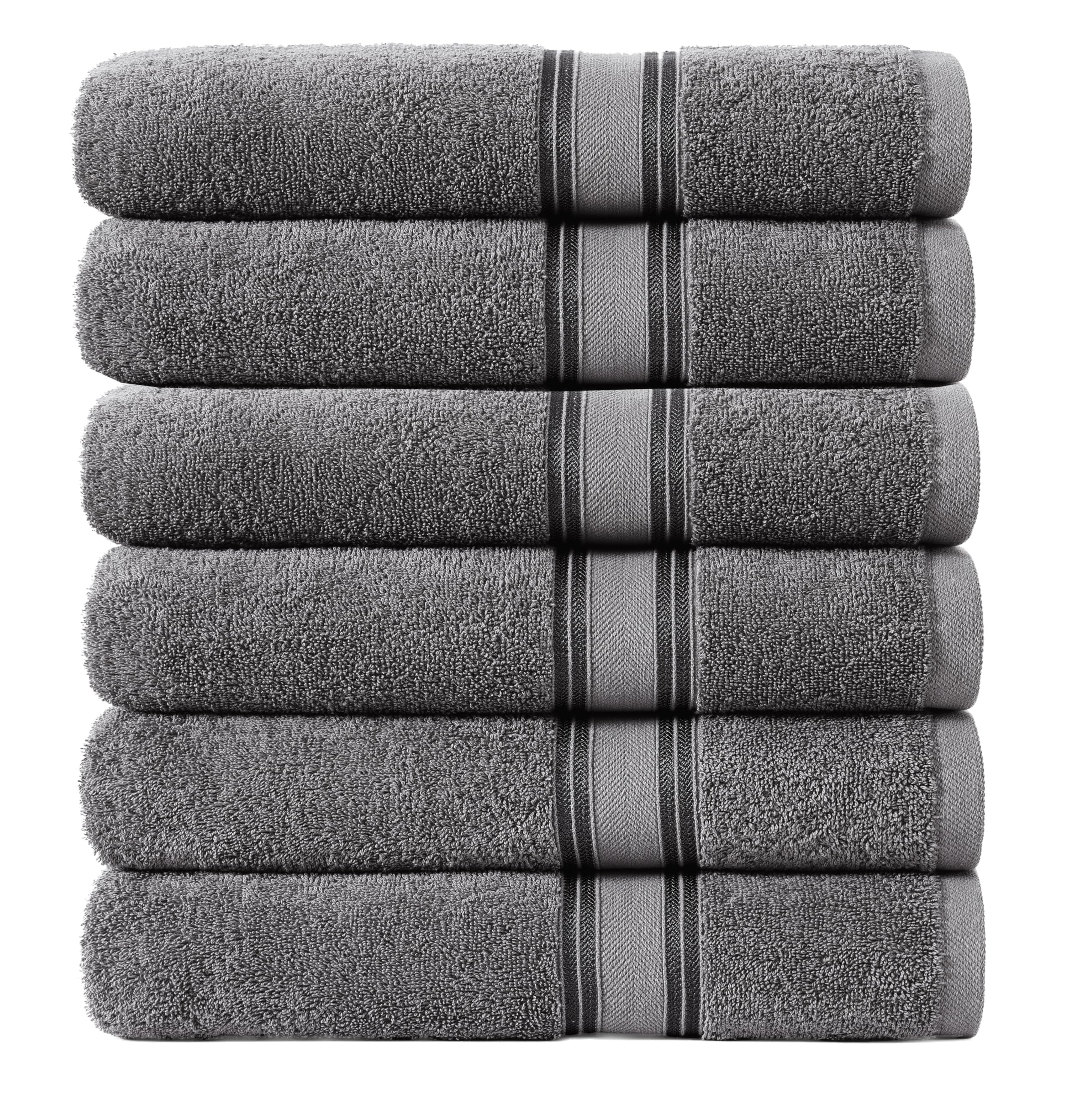 LANE LINEN Bathroom Towels Set of 18 – Zero Twist, 100% Mercerized Cotton Towel, 6 Bath, 6 Handtowel & 6 Washcloths, Luxury Hotel Design, Perfect for Salon & Guests, Machine Washable – Cerulean Blue